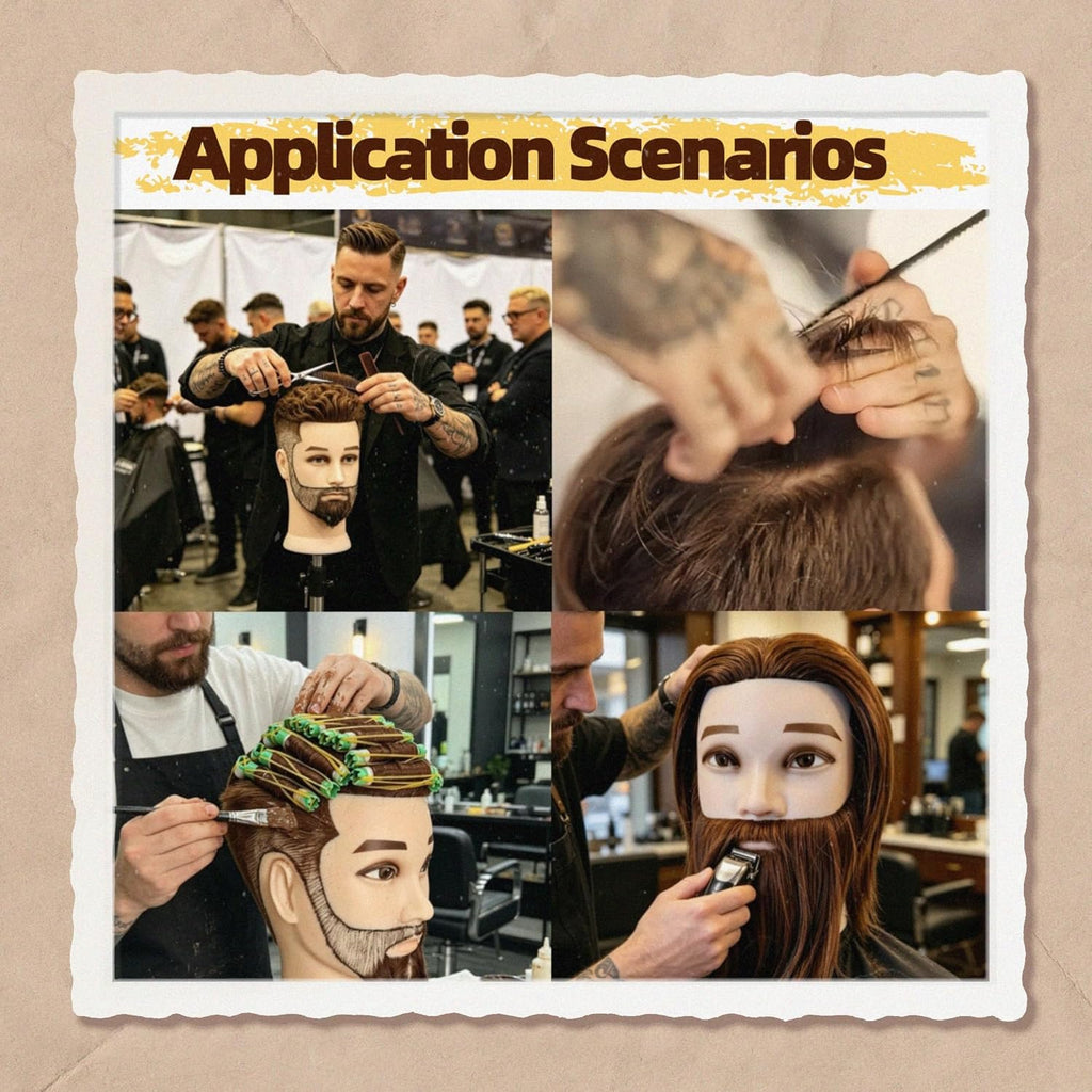 Czrleaty Cabeza de maniquí de cabello humano para peinar el cabello...