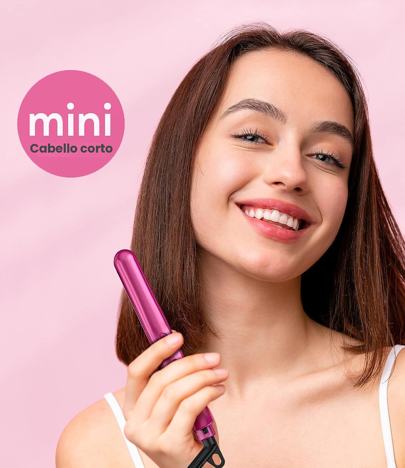 Terviiix Mini plancha plana, plancha de pelo de 1\/2 pulgada para b...
