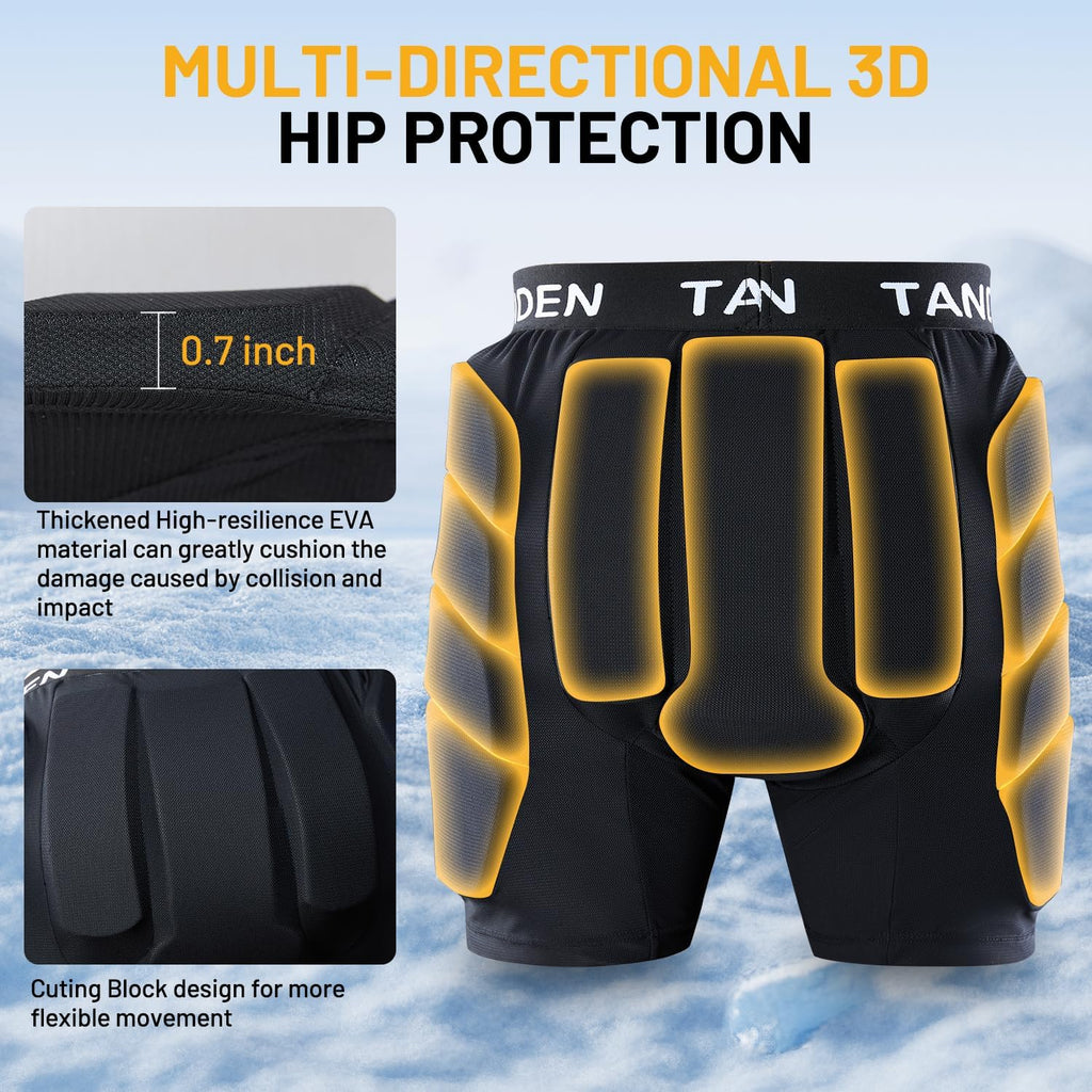 Tanden Pantalones cortos acolchados de impacto de cadera, almohadil...