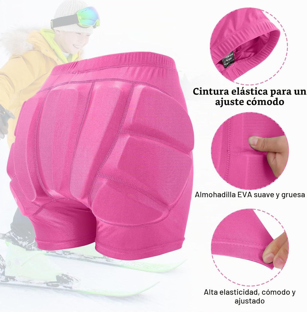 Pantalones cortos para niños, almohadillas de protección de cadera...