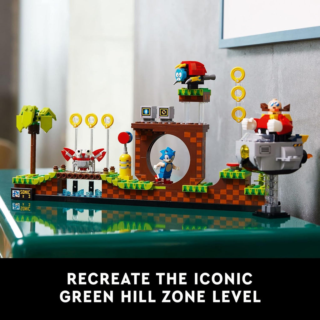 LEGO Ideas Sonic The Hedgehog - Juego coleccionable Green Hill Zone...