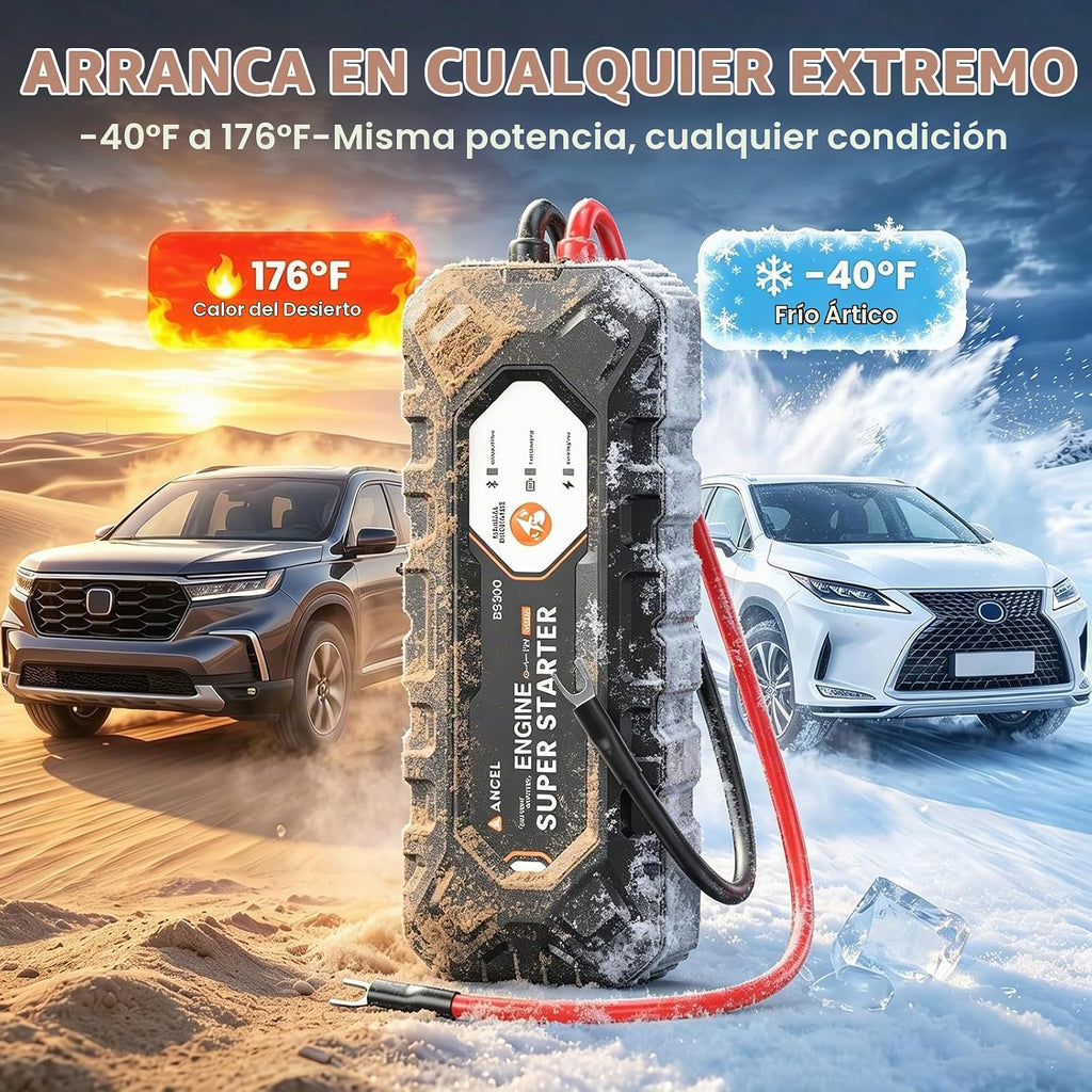 ANCEL BS300 Super Starter, arrancador de salto conectado permanente...