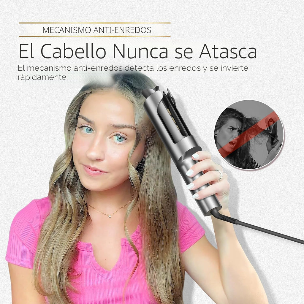 TYMO CurlPro Plus - Rizador giratorio automático, varita rizadora d...