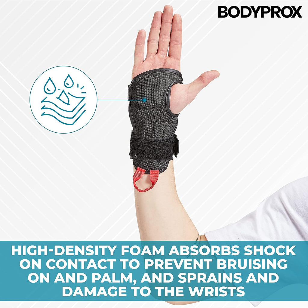 BODYPROX Protectores de muñeca por impacto (1 par) para snowboard,...