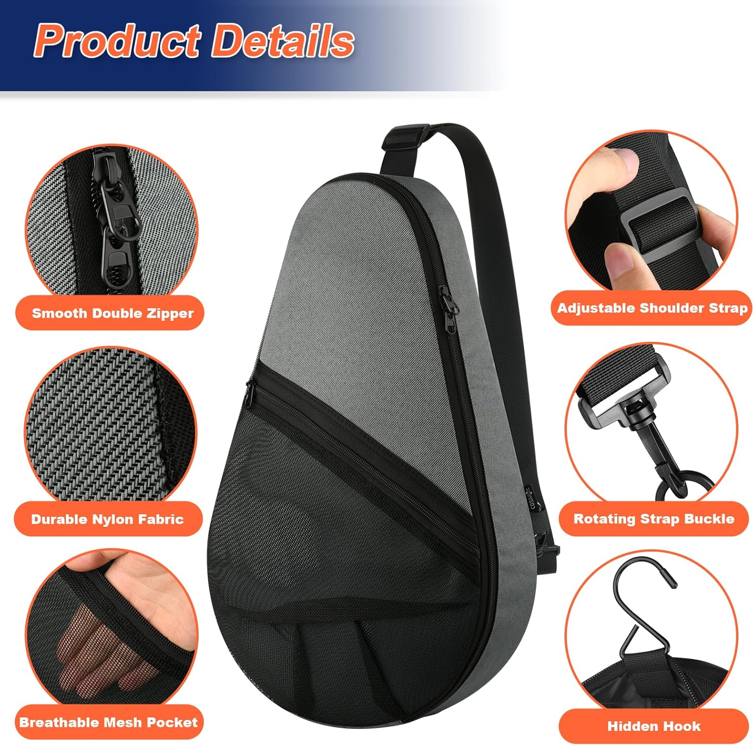 Bolsa para raqueta de pádel Cosmos, mochila tipo mochila para palas...