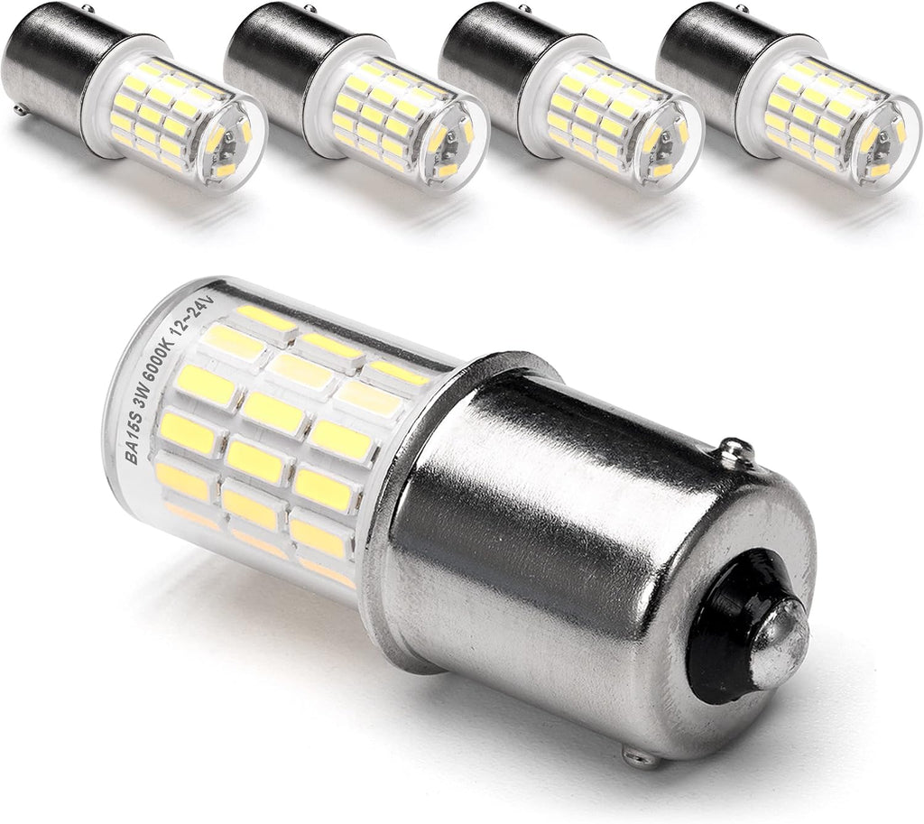 Ziomitus Bombillas LED 12V 1156 1141 P21W BA15S para RV 6000k luz d...