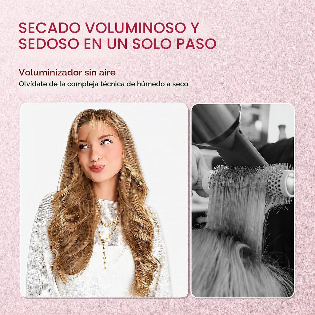 TYMO Cepillo Térmico Rizador - STYLUX 1.5 Pulgadas Voluminizador de...