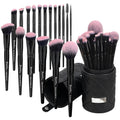 Bueart Design Juego de 18 brochas de maquillaje Pro Deluxe, color r...