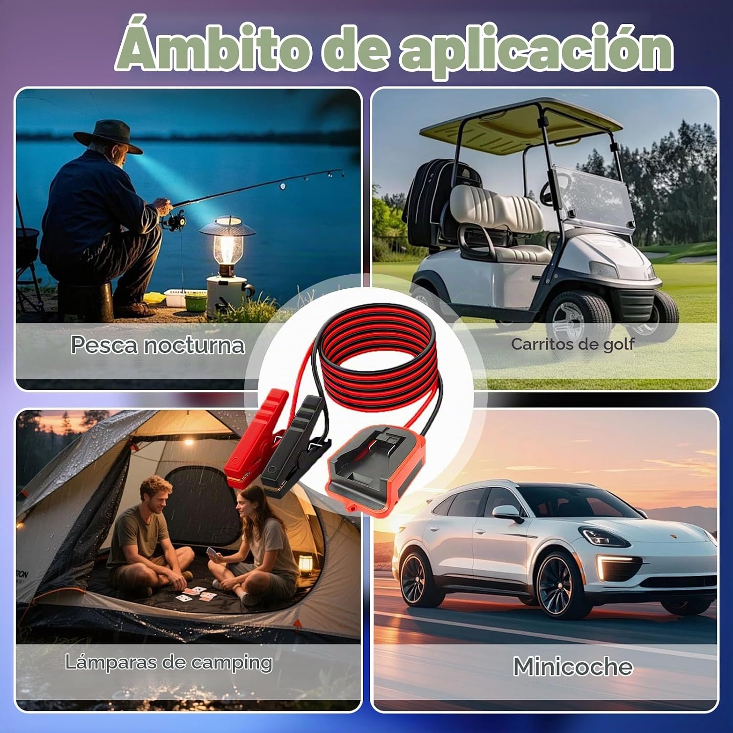 Kit de cable de puente con interruptor para batería "MIL" d...