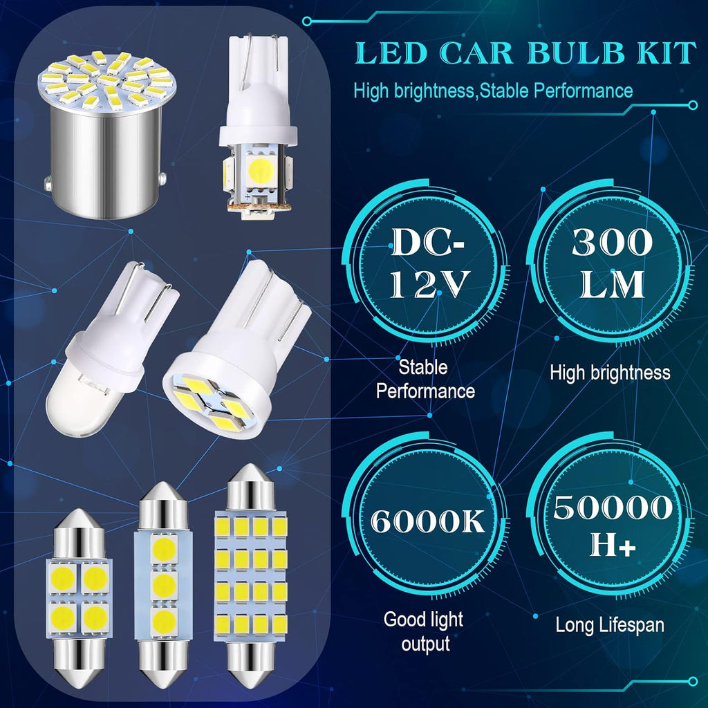 Frienda 70 Piezas Kit de Bombillas LED para Luces Interiores de Aut...