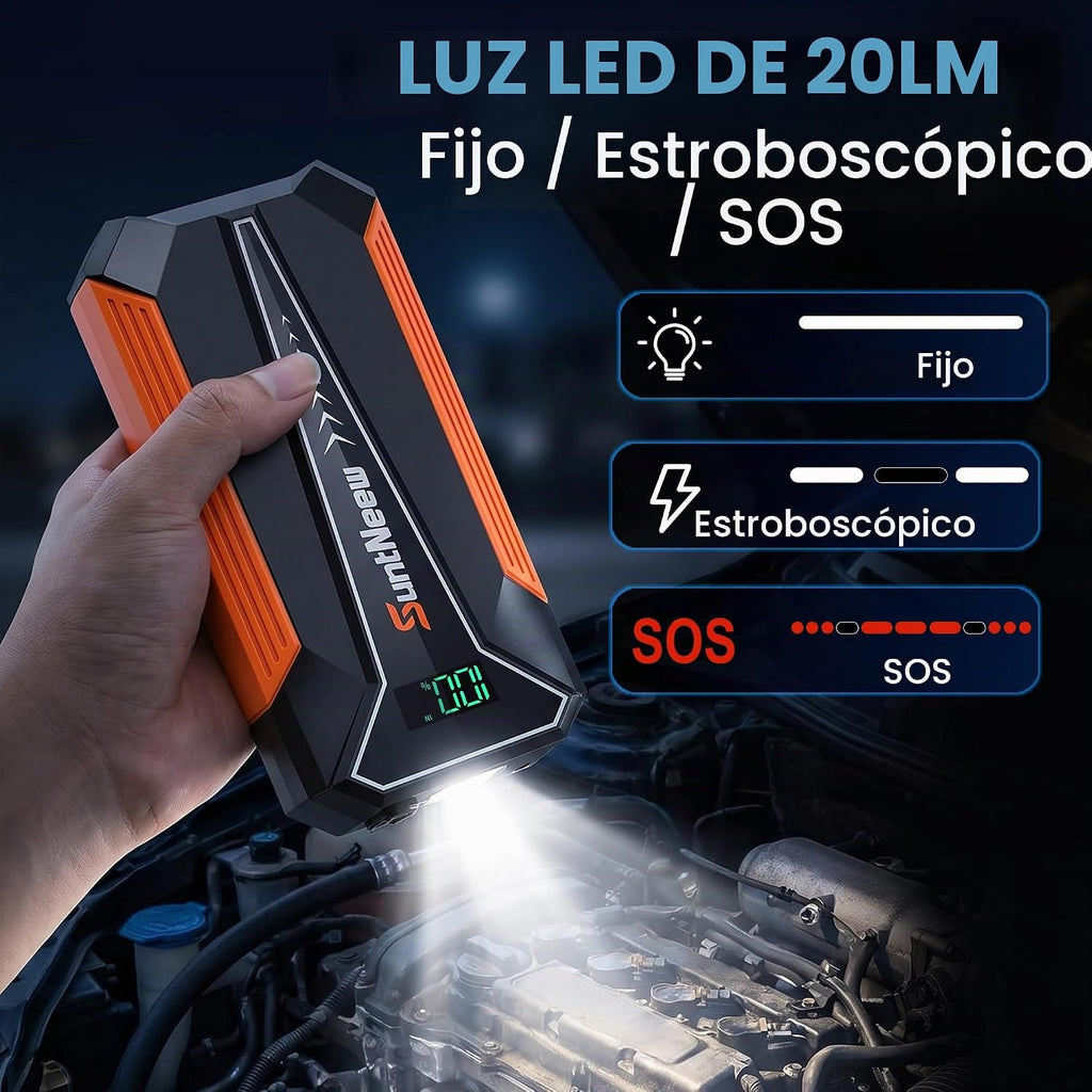Jump Starter Power Bank de 8000 mAh (hasta 6.5 L de gasolina\/5.0 L...