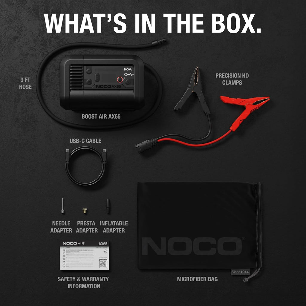 NOCO Boost+Air AX65: Arrancador de 2000A con compresor de aire e in...