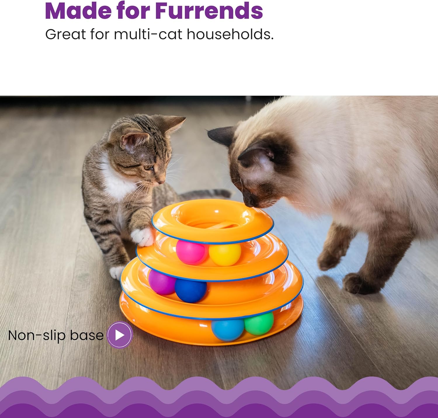 Petstages - Juguete interactivo para gatos de 3 niveles Tower of Tr...