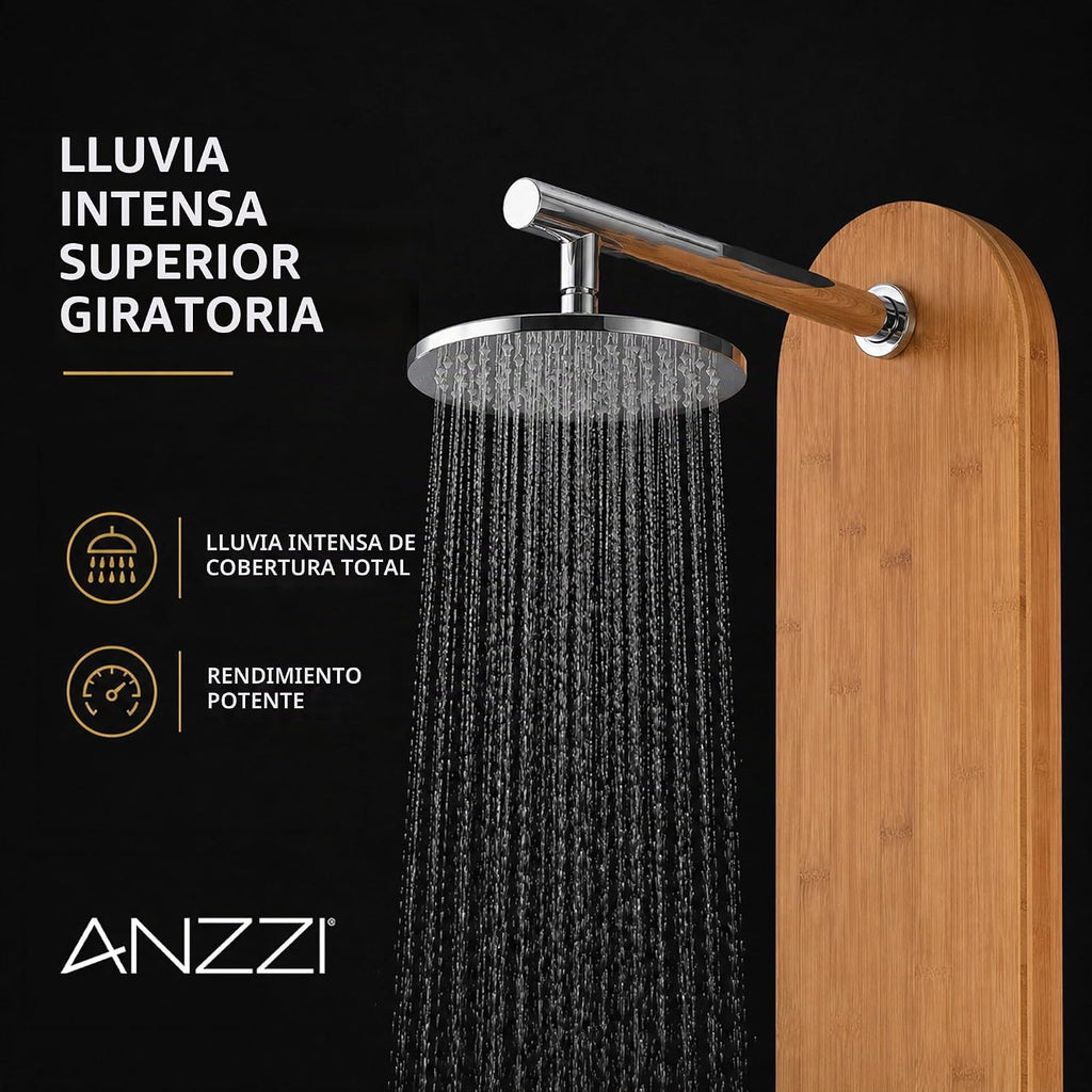 ANZZI 52" panel de ducha, serie de la grúa, panel de ducha de c...