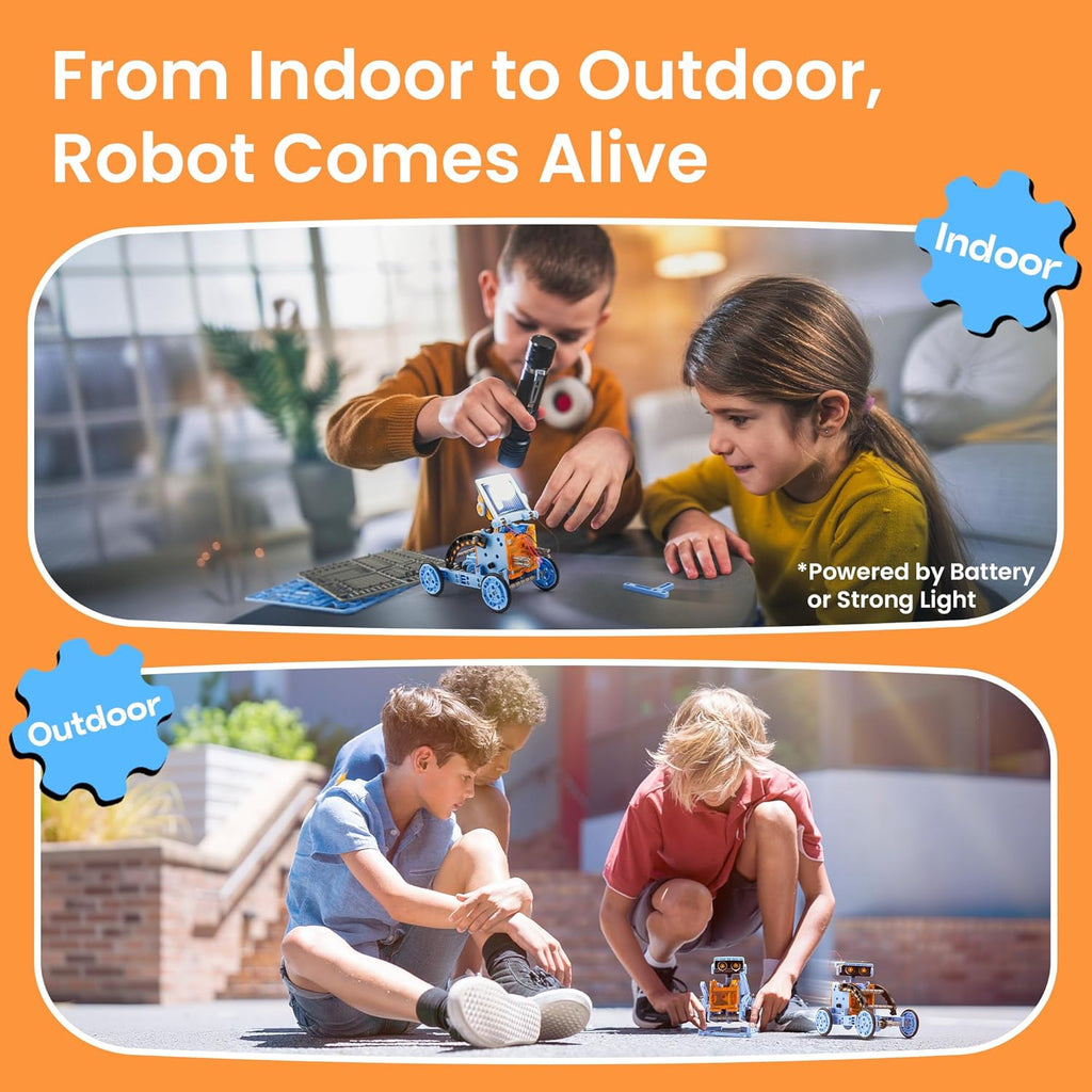 Sillbird Kit de robot de construcción solar, regalo STEM para niños...