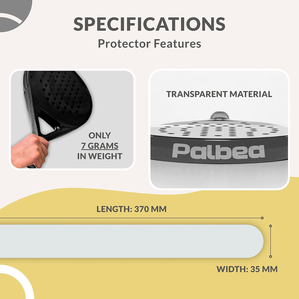 Protector de pala de pádel transparente Palbea - Paquete de 1\/2\/3...