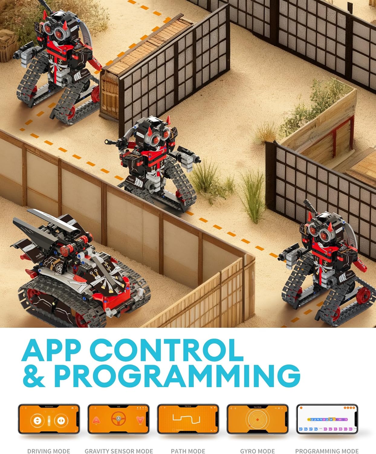 Opmind Kit de Construcción de Robot RC STEM 5 en 1, Control por APP...