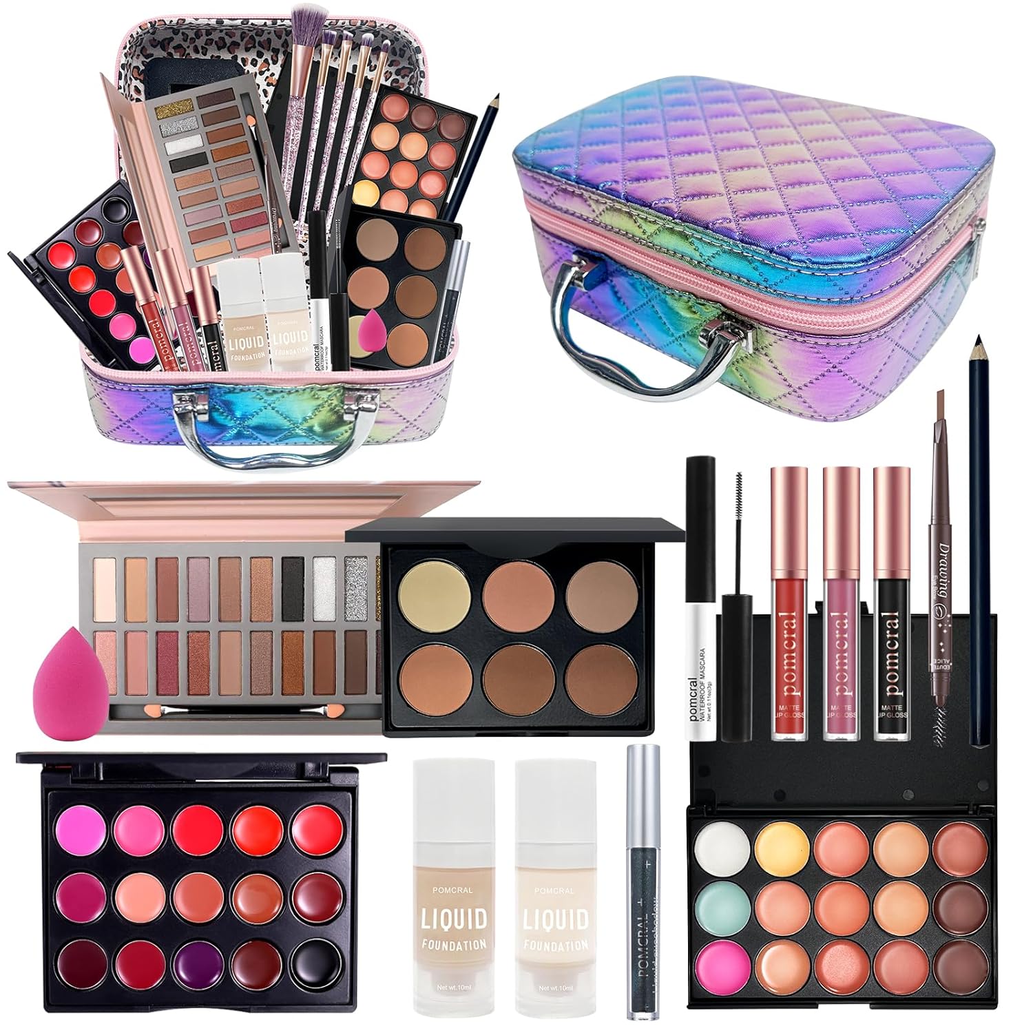 Kit de maquillaje de viaje - Conjuntos para mujeres y niñas (5-12),...