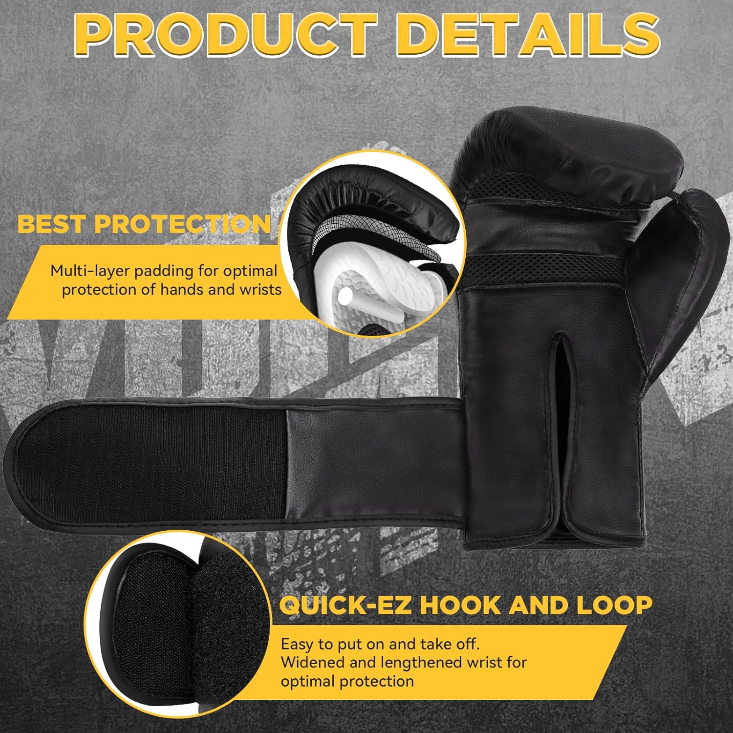Guantes de boxeo para hombres y mujeres, guantes de entrenamiento y...