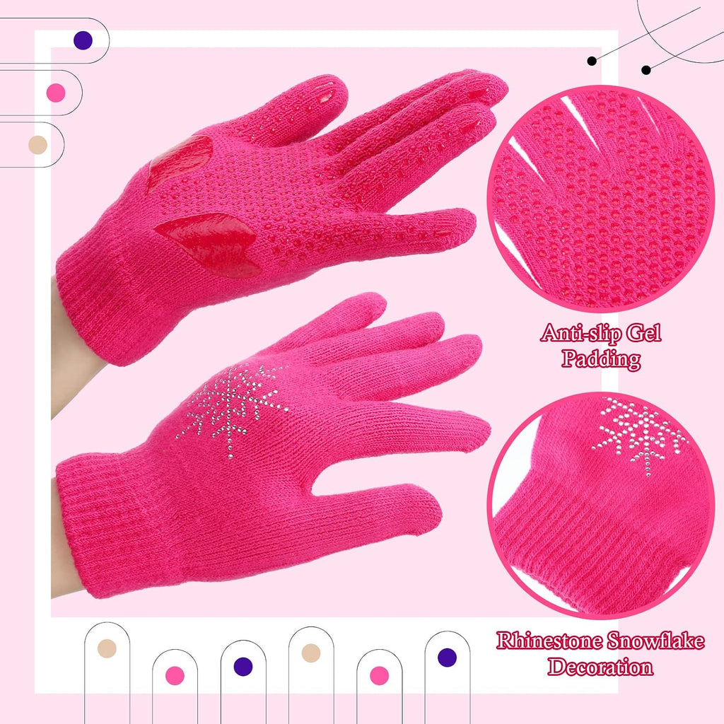 Jiuguva 3 Pares de Guantes para Patinaje sobre Hielo Accesorios de...