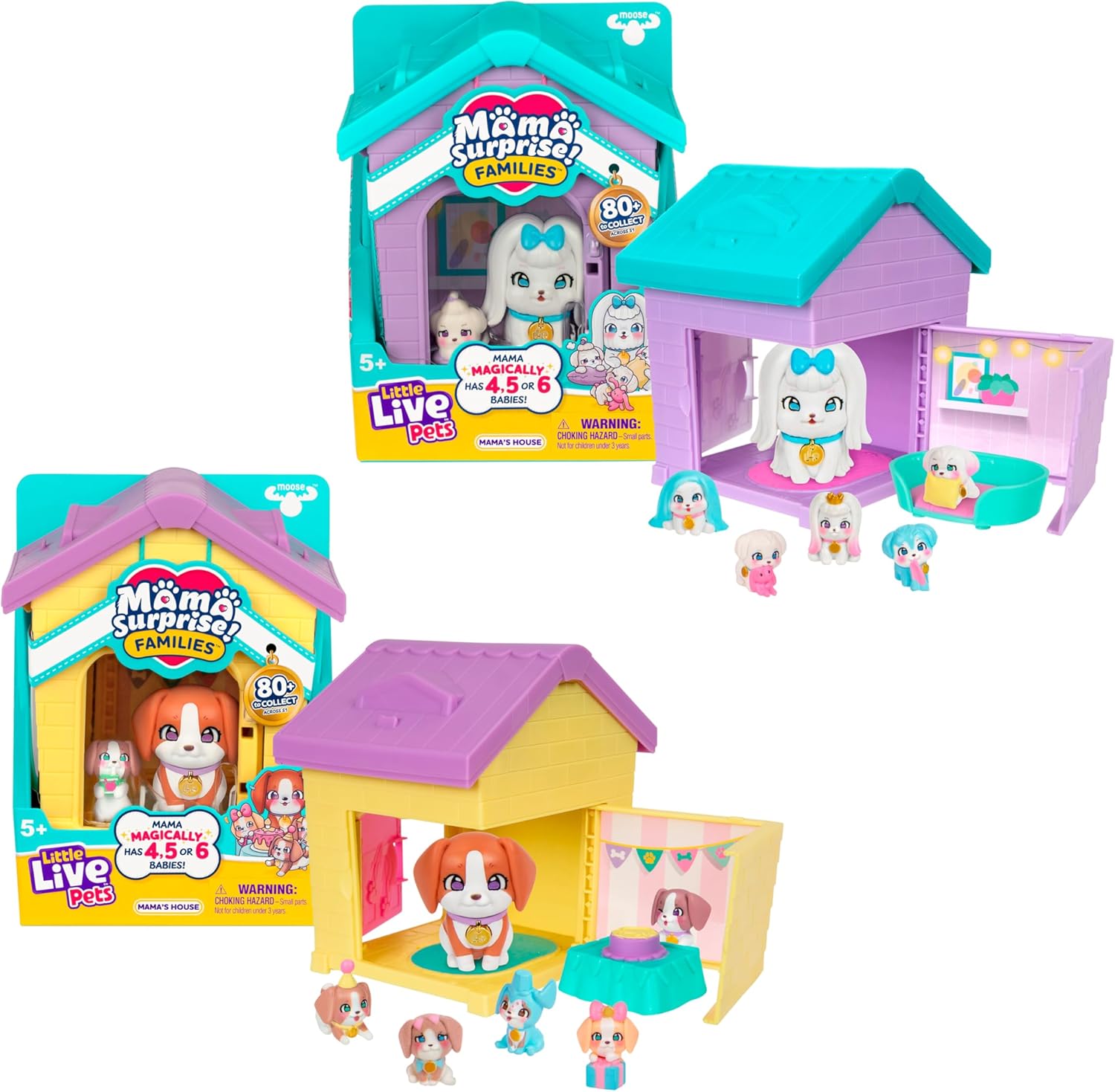 Little Live Pets Paquete de juego de casa para perros, colección Ma...