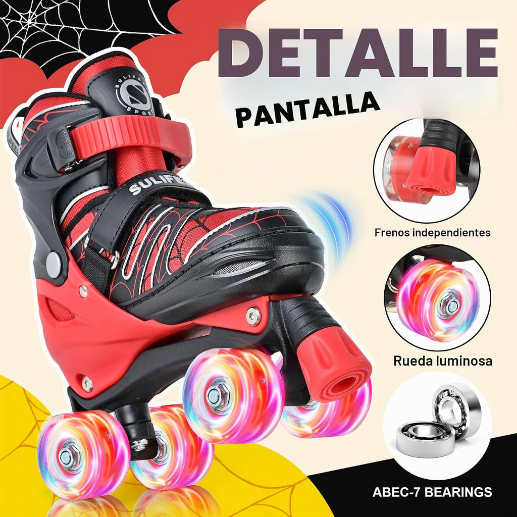 SULIFEEL - Patines ajustables para niños para niños de 3-5, 5-8, 6-...