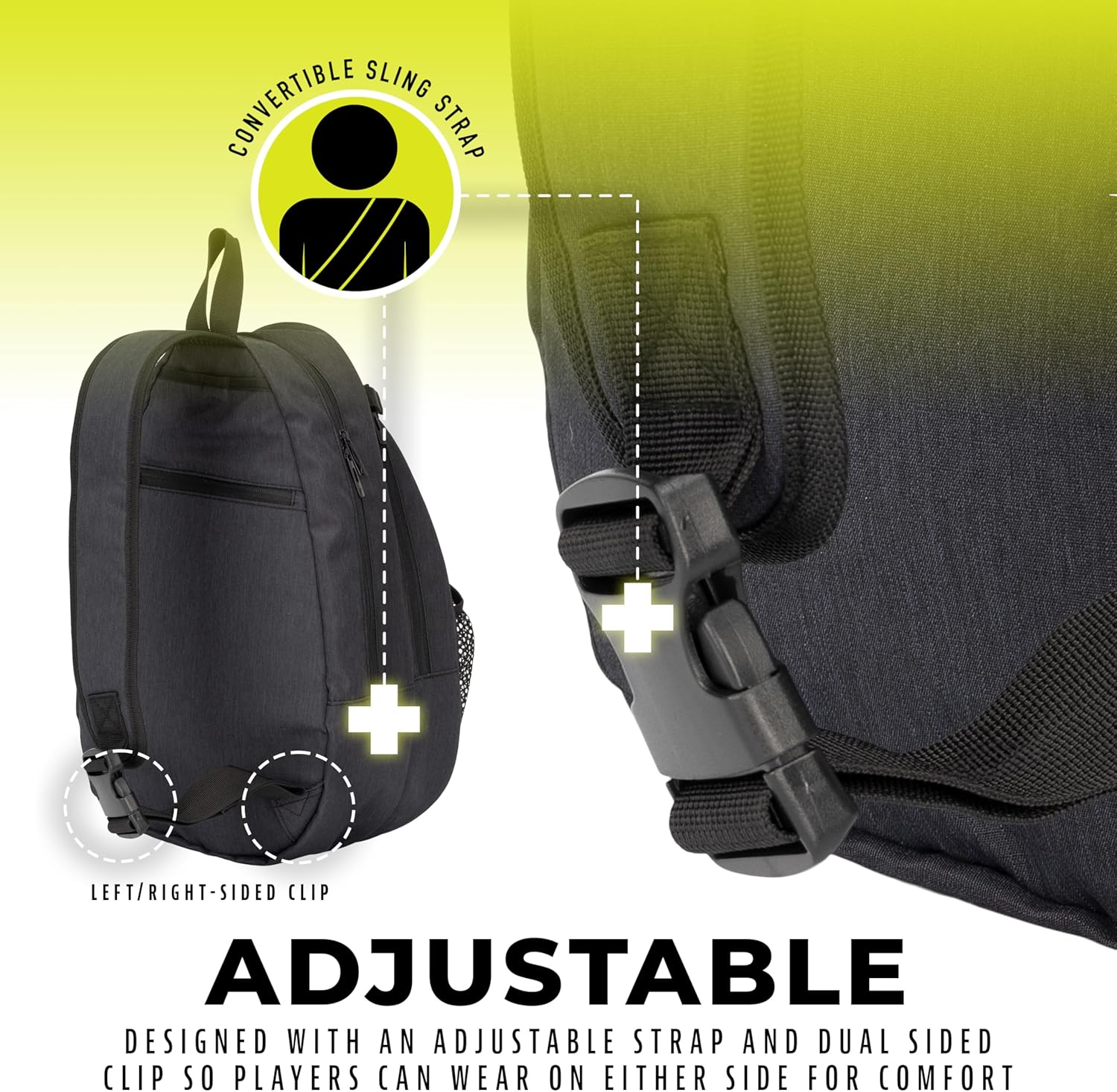 Franklin Sports Padel Bag - Mochila Sling Bag Padel Hombre + Mujer...
