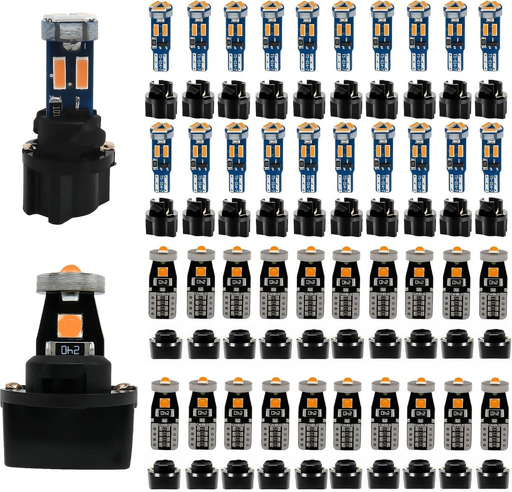 WLJH Canbus Bright PC74 Twist Lock Socket T5 2721 73 74 Led 7SMD 40...