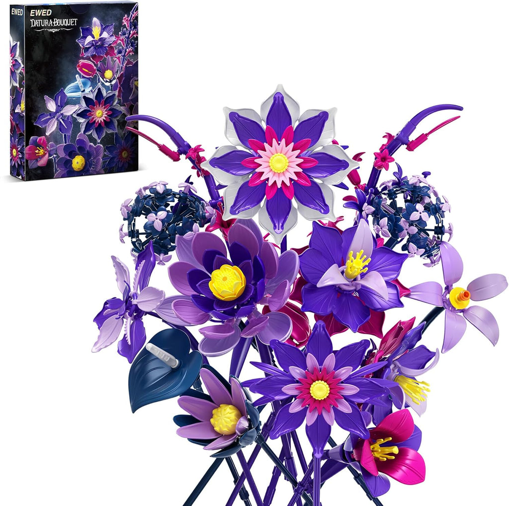 EWED Ramo de flores góticas para adultos, flores artificiales compa...