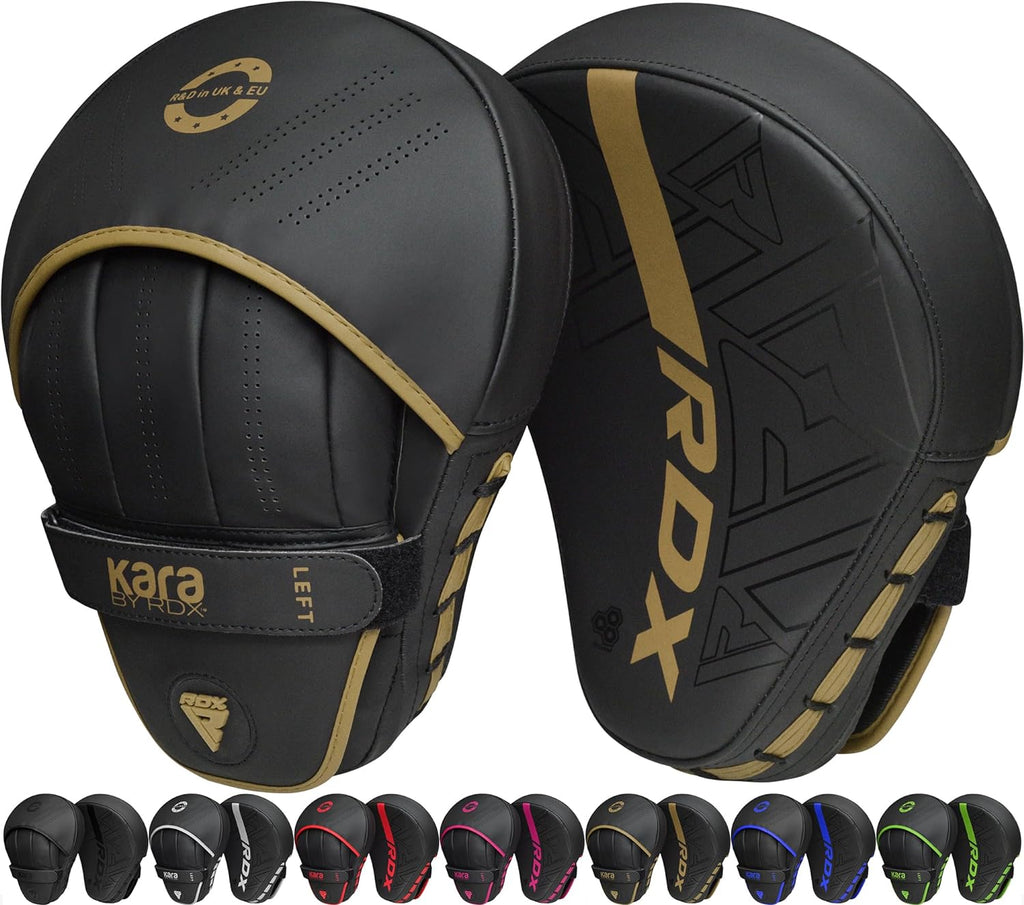 RDX Almohadillas de boxeo Curvadas Focus Mits, Maya Hide Leather Ka...