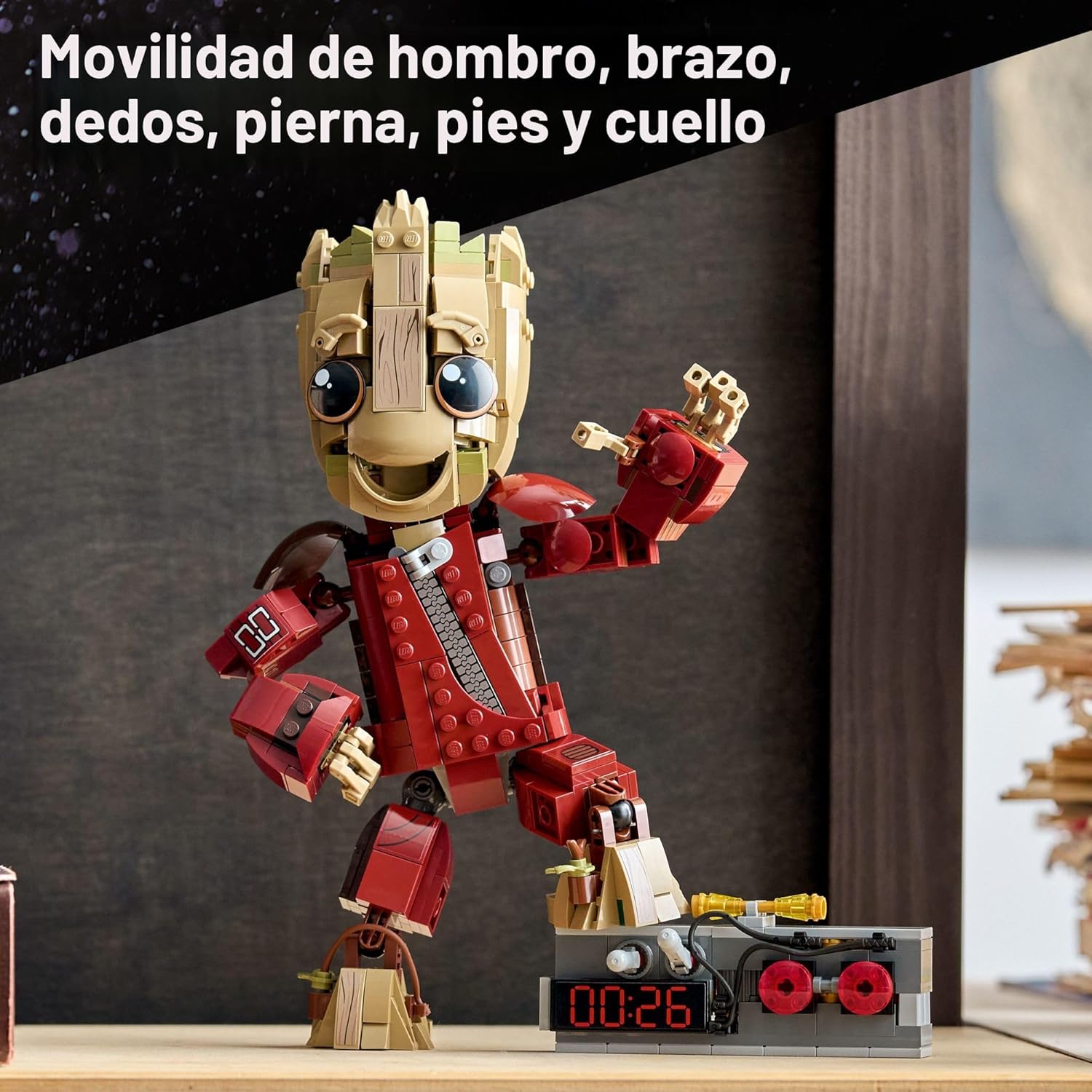 LEGO Marvel Ravager Enterizo Groot Building Toy para niños y niñas,...