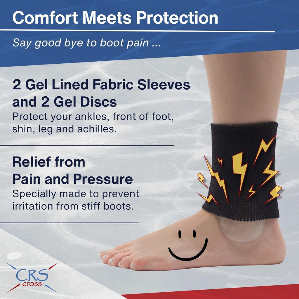 CRS Cross Mangas de gel para tobillo. Un par de calcetines acolchad...