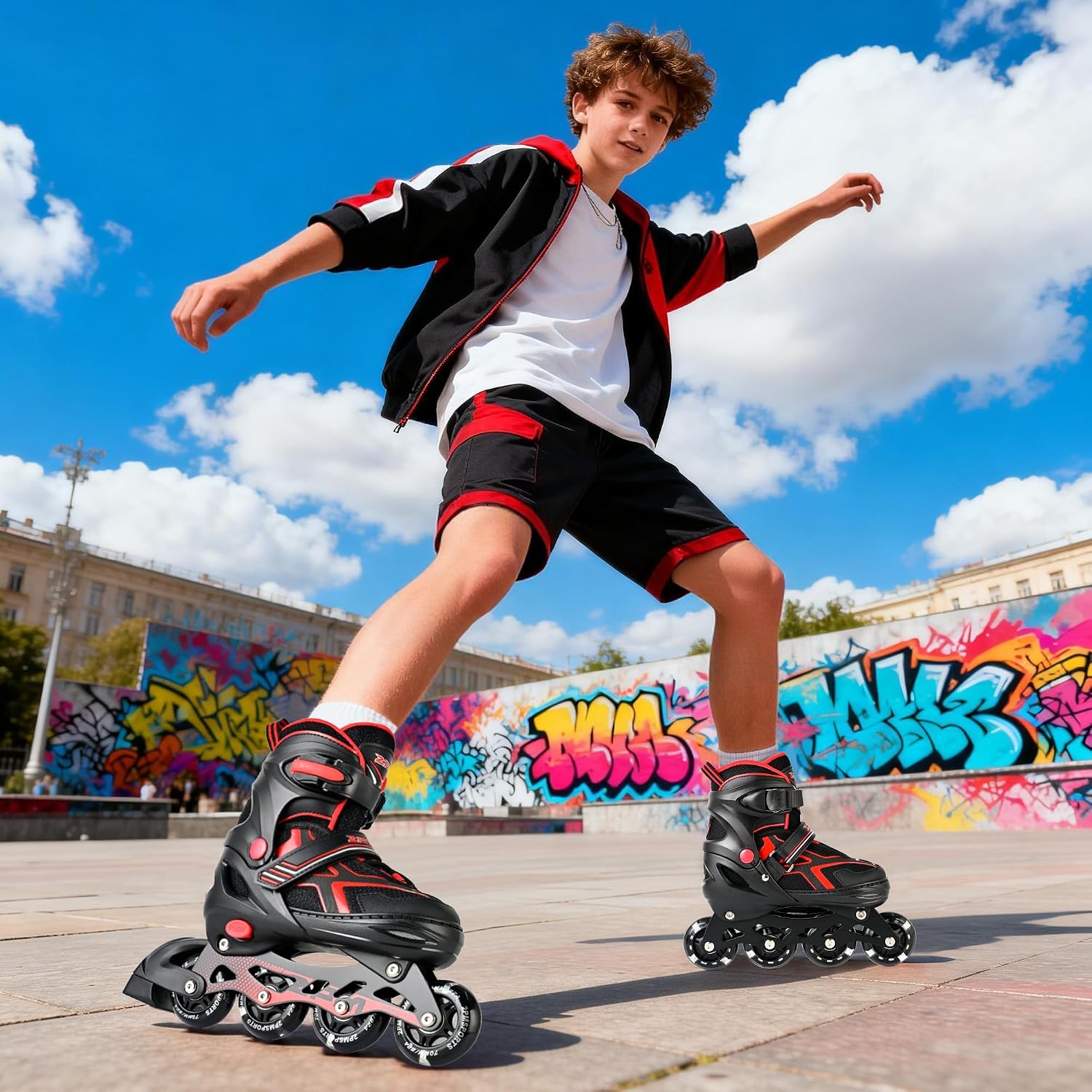 2PM SPORTS - Patines en línea ajustables Torinx verde para niños, p...