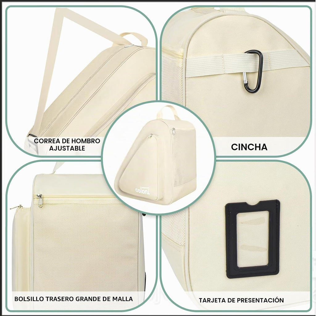 Goloni Bolsa de patinaje para patines de hielo, patines en línea, p...
