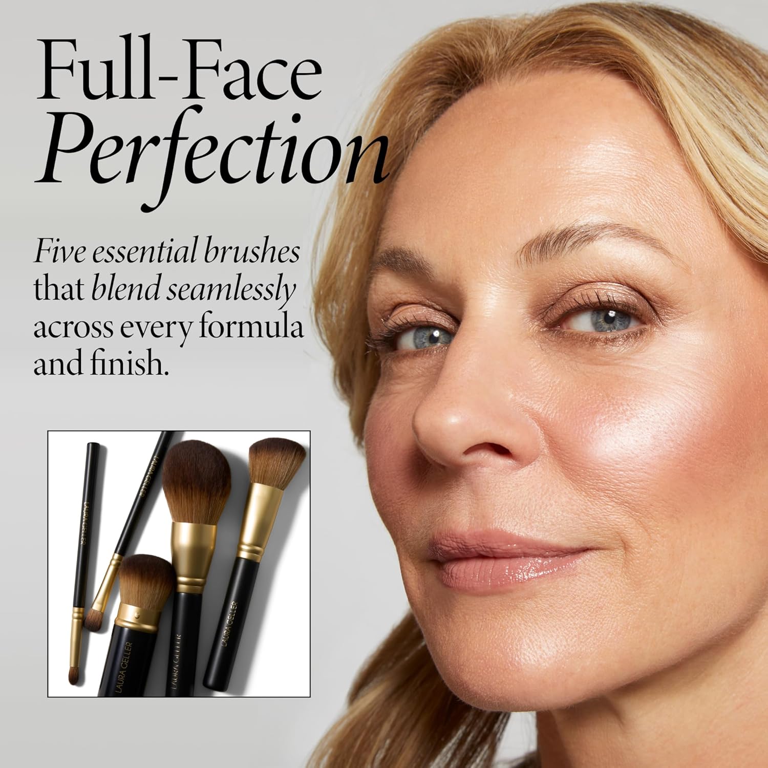 LAURA GELLER NEW YORK Pinceles de maquillaje profesional cosmético...