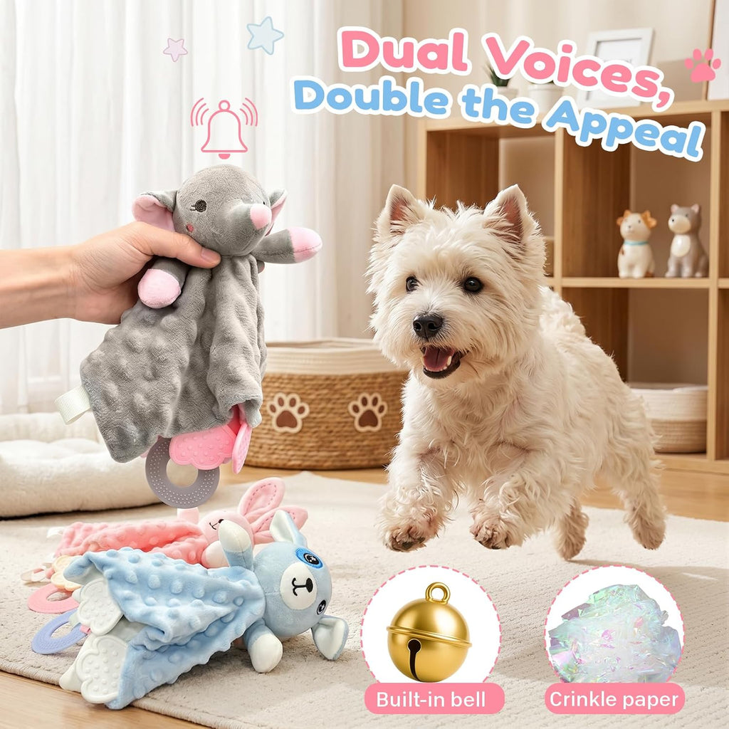 BluPup Juguetes para perros pequeños masticadores suaves – Paquete...