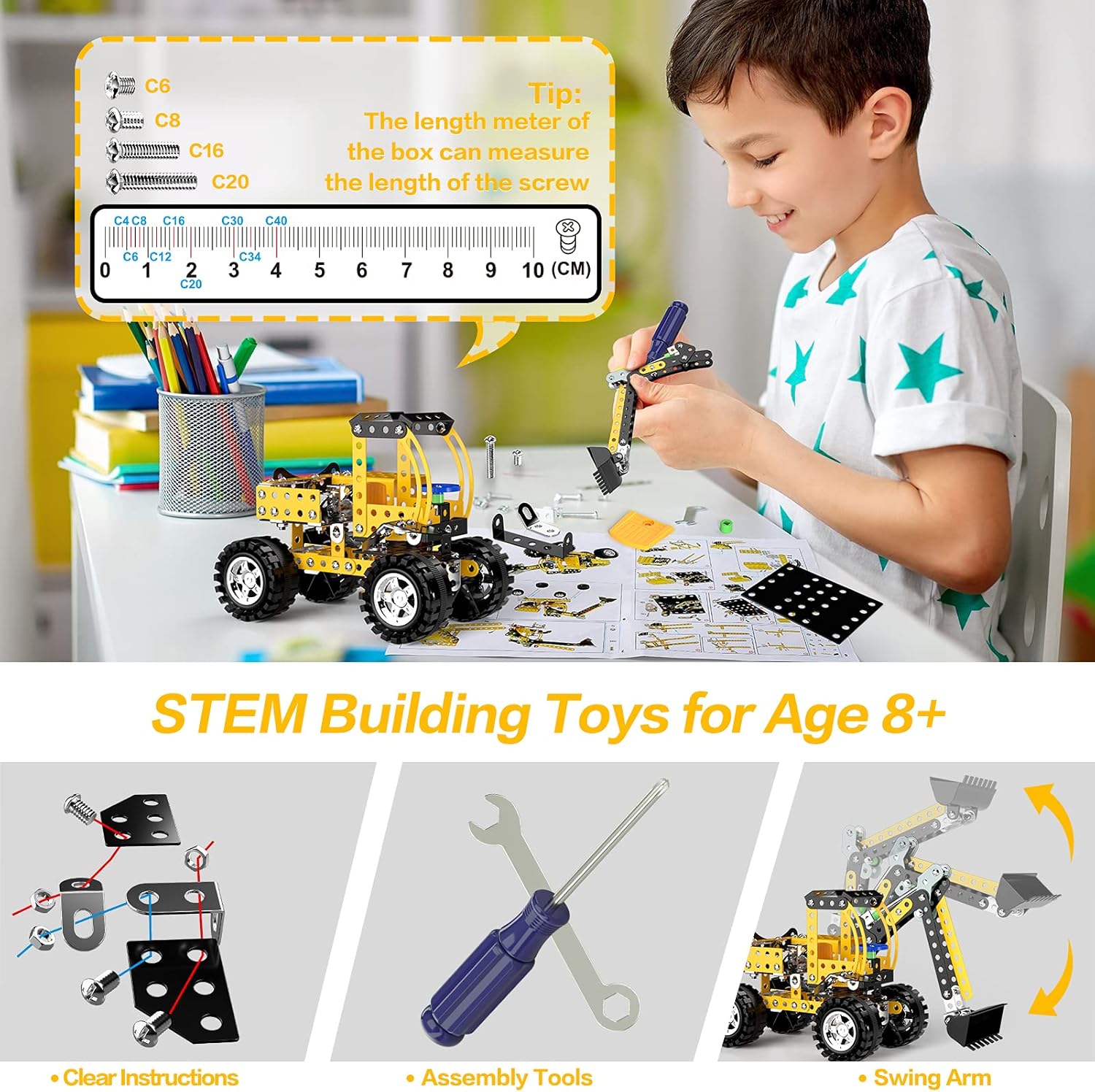 Lucky Doug Juguetes de proyectos de construcción STEM para niños de...