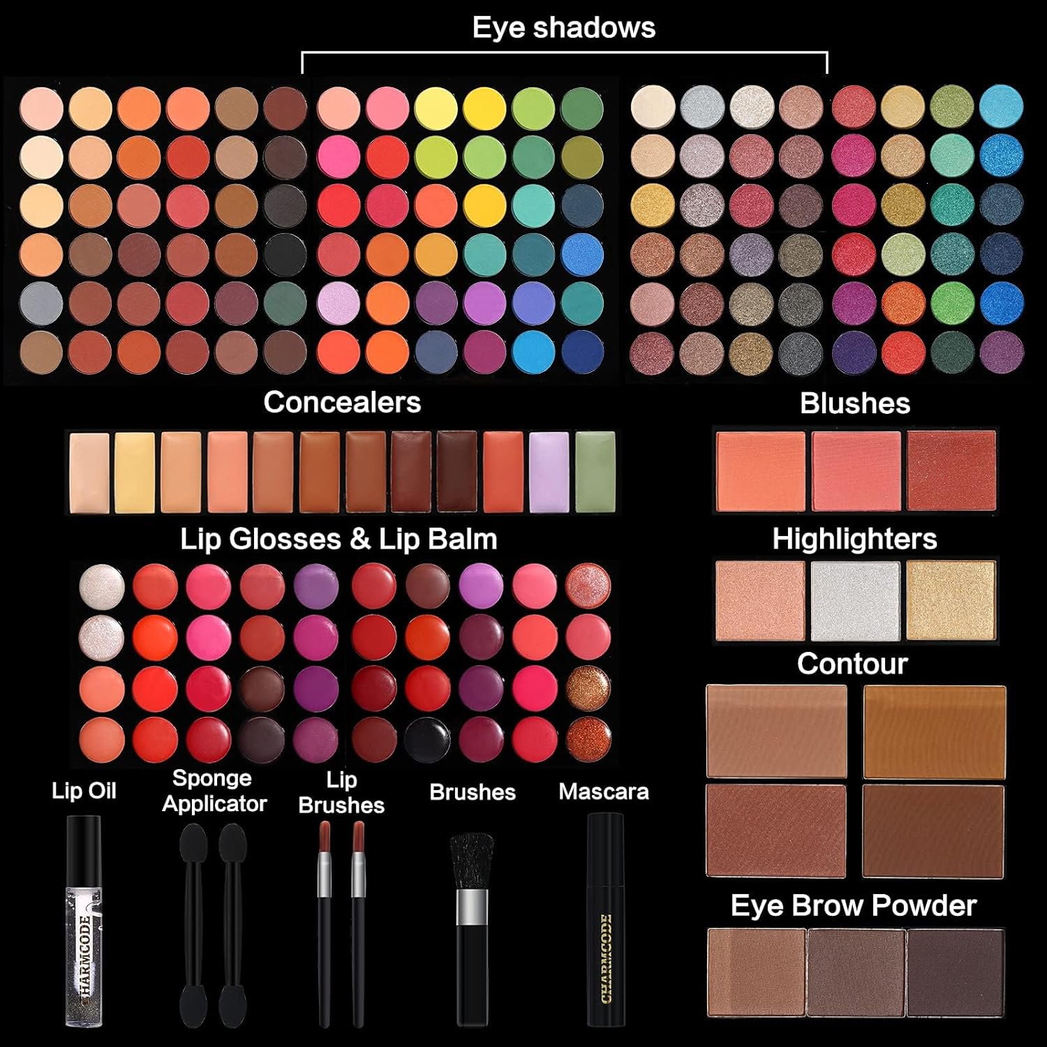 Kit de maquillaje profesional grande para adolescentes, niñas y muj...