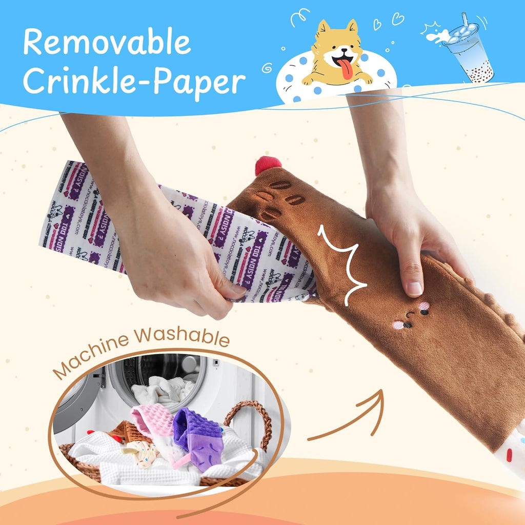 Nocciola 3 piezas de juguetes para perros pequeños sin relleno, jug...