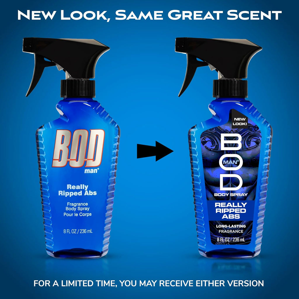 BOD man Fragancia corporal en aerosol, abdominales realmente rasgad...