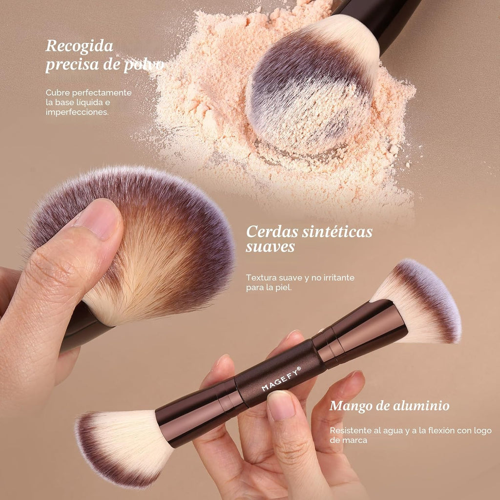 MAGEFY Juego de brochas de maquillaje profesionales 22 en 12 brocha...
