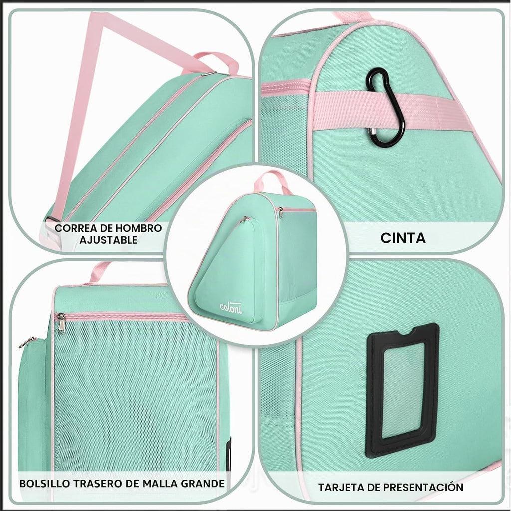 Goloni Bolsa de patinaje para patines de hielo, patines en línea, p...