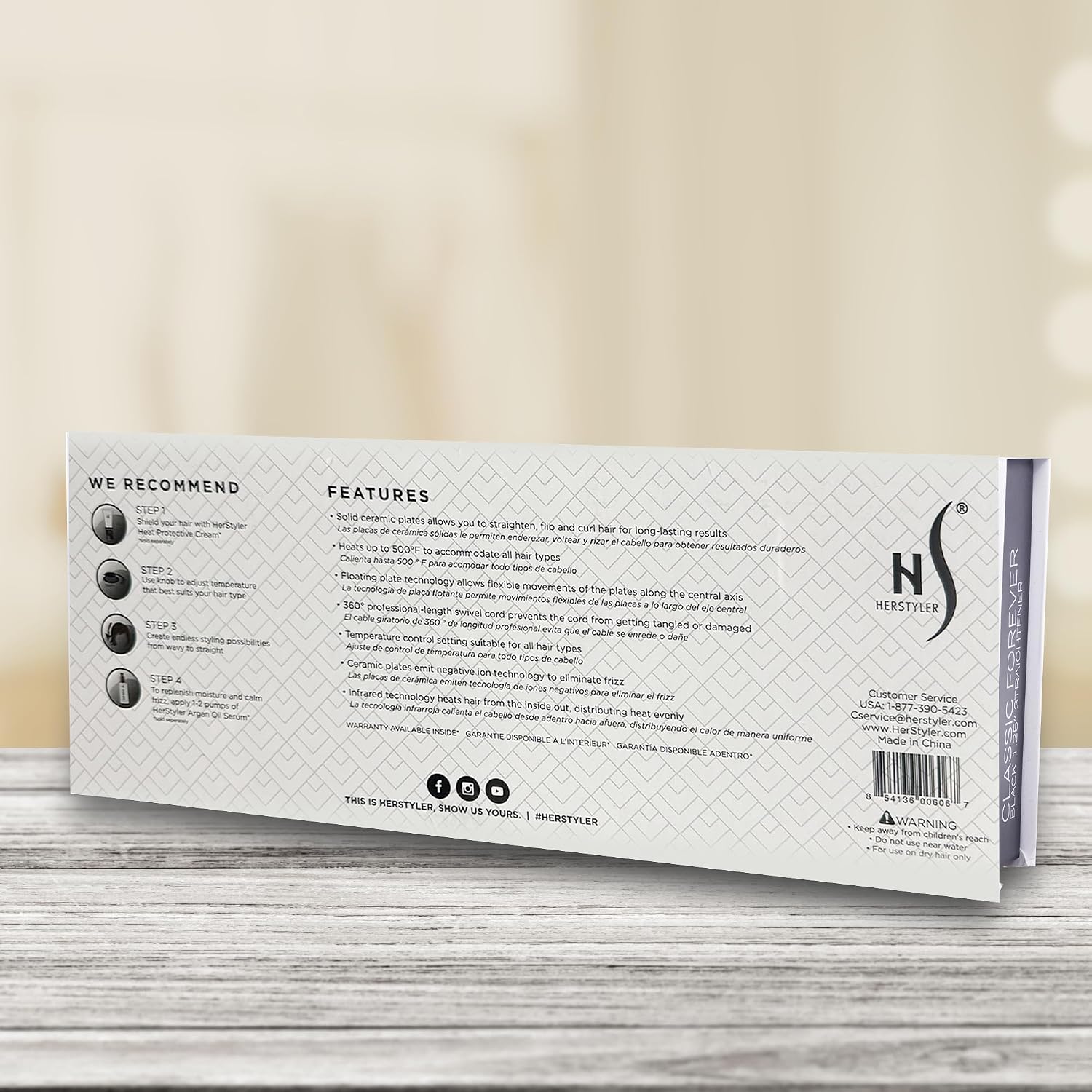 Plancha de pelo Herstyler Superstyler de cerámica Onyx - Alisador d...