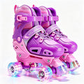 LKD Patines de ruedas para niños y niñas, 4 tamaños, ajustables, co...