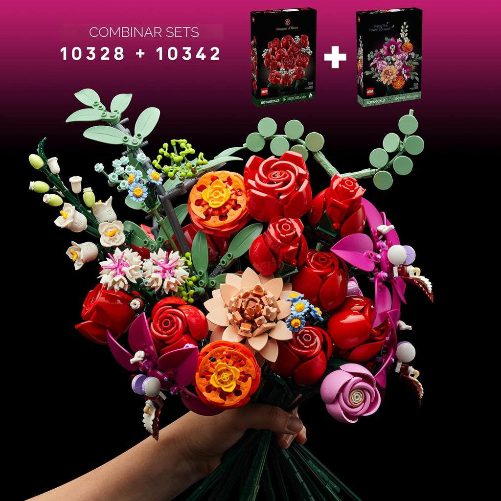 LEGO Botanicals Juego de Construcción de Ramo de Flores Rosas Bonit...