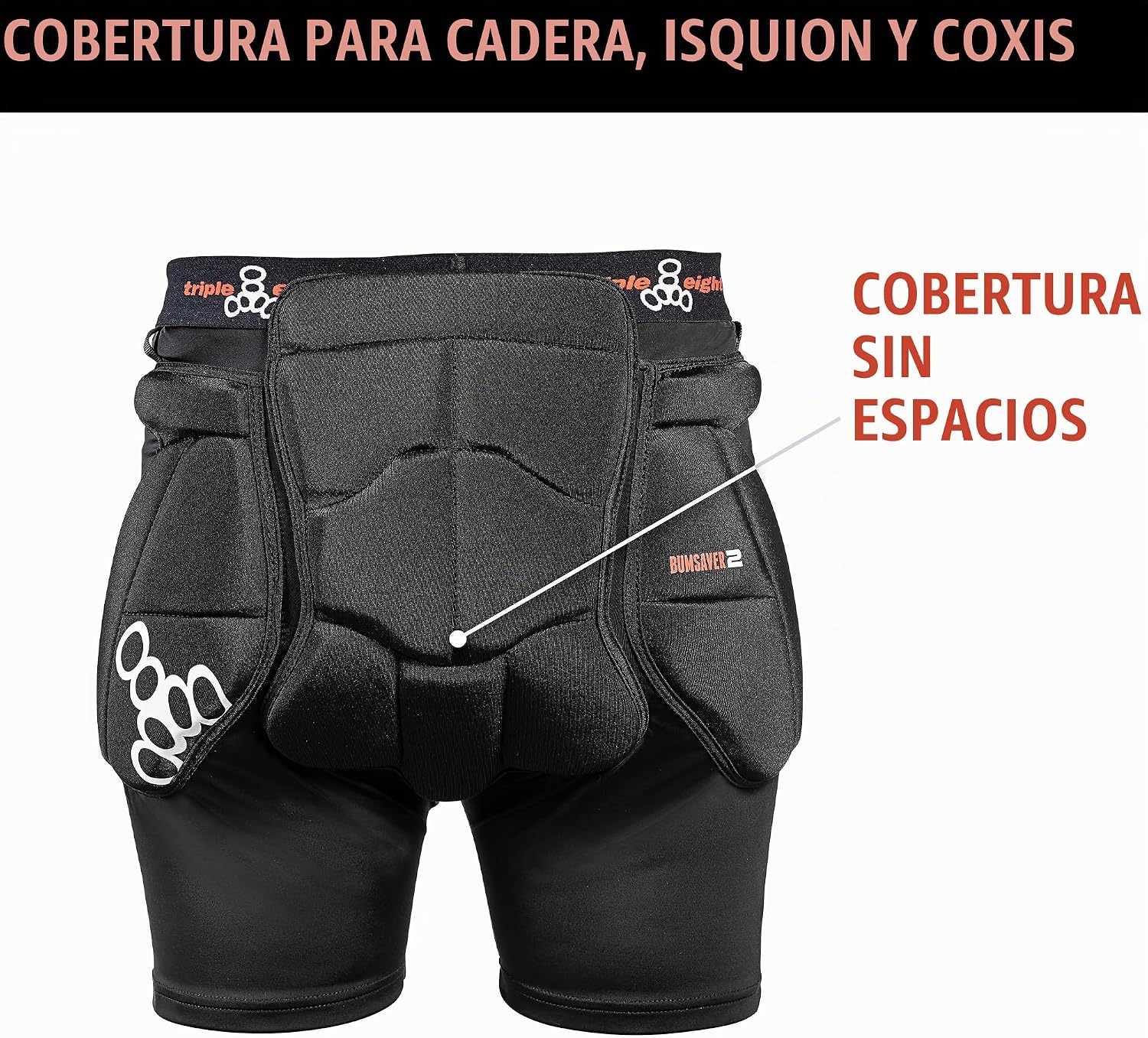 Triple Eight Bumsaver Padded Shorts for Skateboarding, Roller Skati...