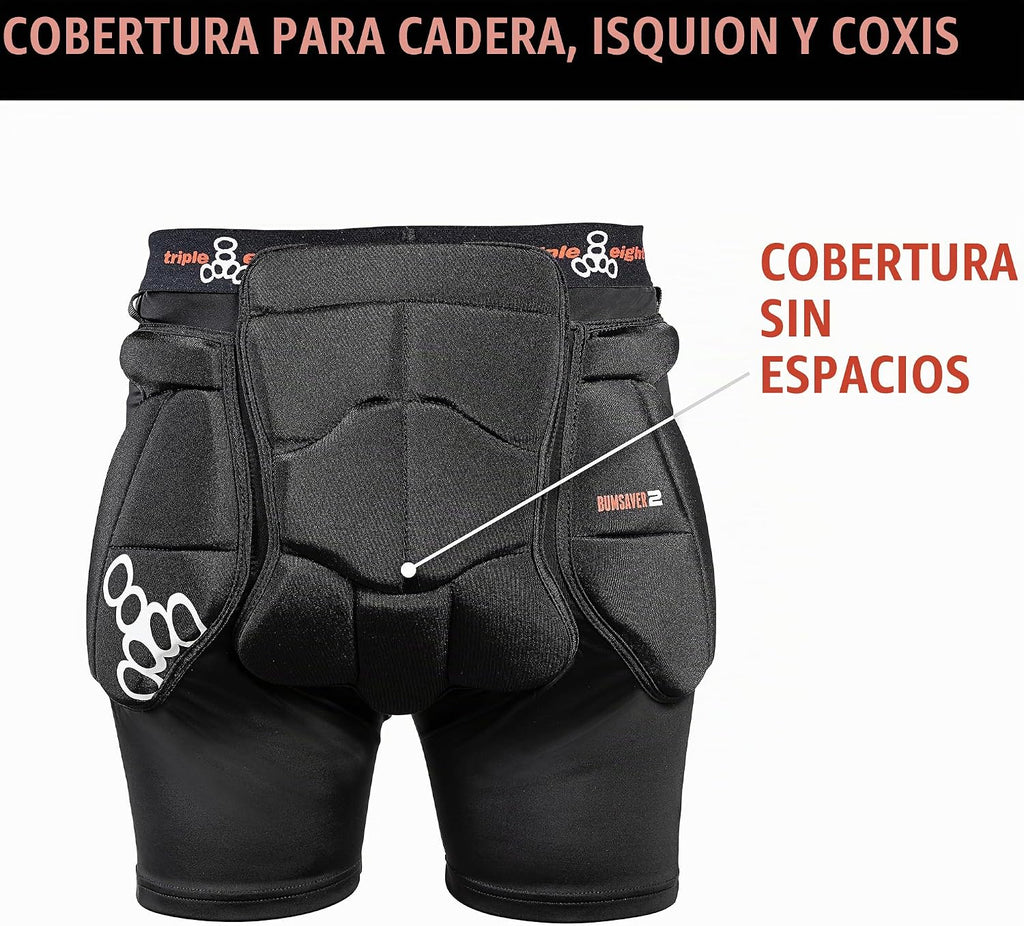 Triple Eight Bumsaver Padded Shorts for Skateboarding, Roller Skati...