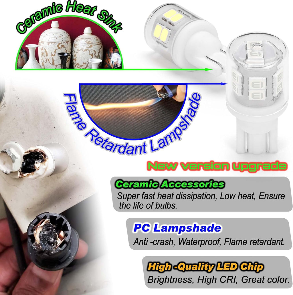 Ziomitus T10 194 912 921 906 2825 Foco LED azul 168 T10, focos de r...