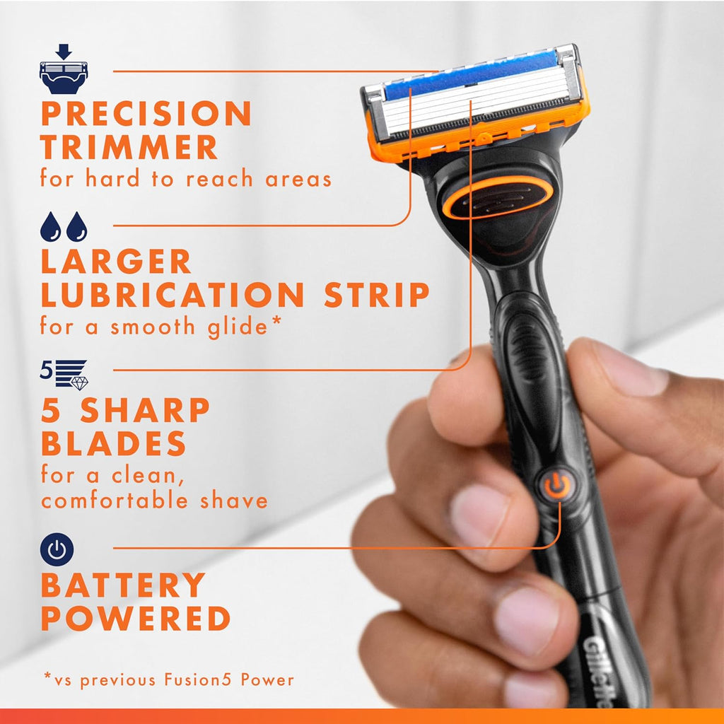Gillette Fusion5 Power Razor para hombres, 1 mango de maquinilla de...
