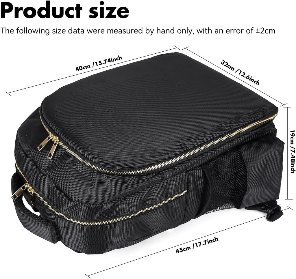 AIHOPESTO Mochila de Viaje para Barbero (Negro, 17.7 x 12.6 x 7.5 p...